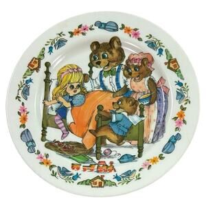 Vintage Oneida Melamine Child's Plate Goldilocks and the Three Bears